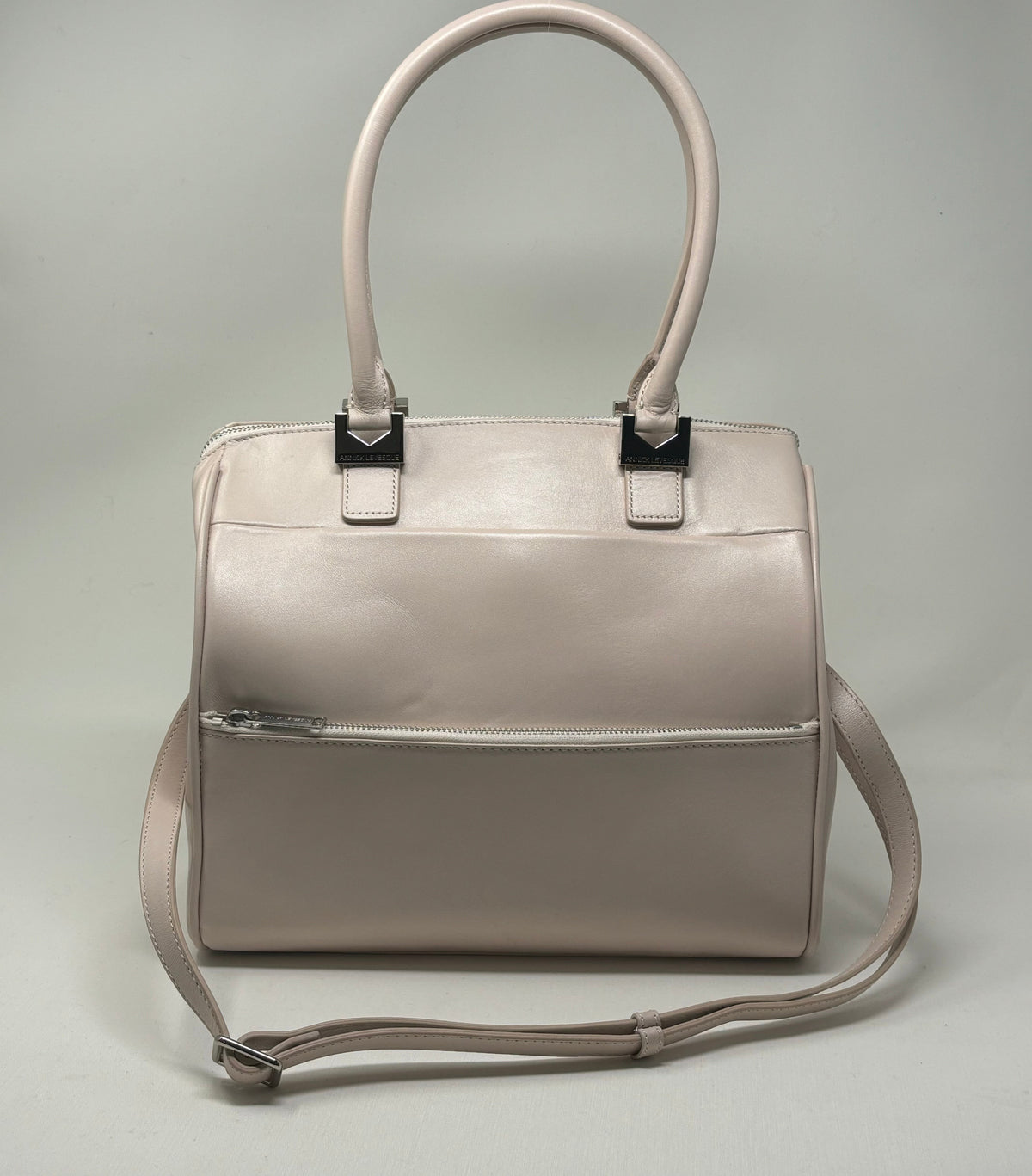 Blush Pink Leather Handbag | Mona Medium