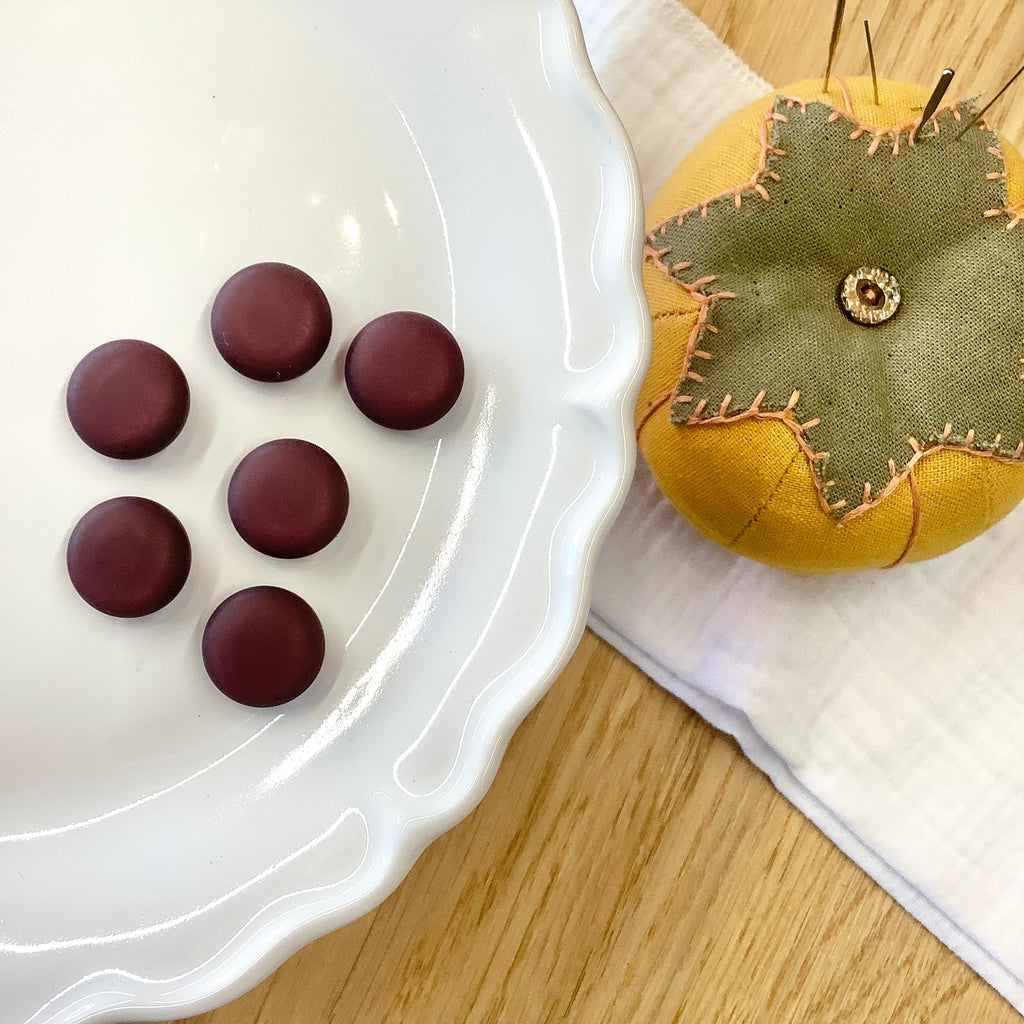 Elan ; bouton à tige, violet, 19 mm