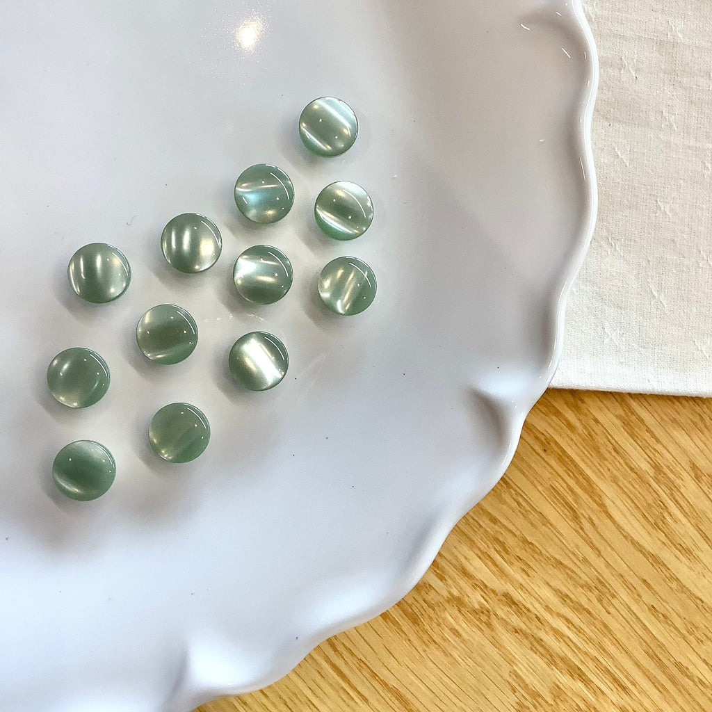 Elan; Shank Button, Vintage Green, 1/2" (12mm)