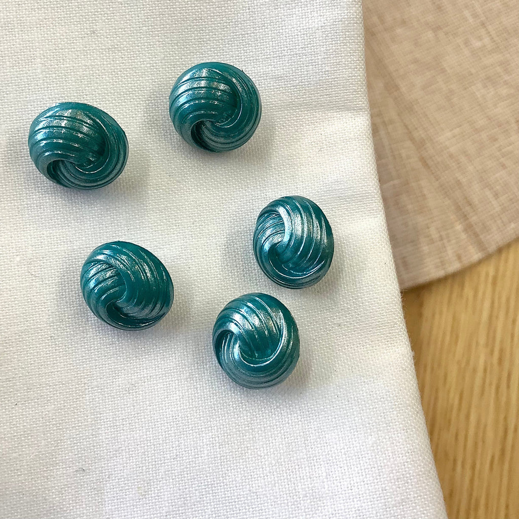 Elan ; Bouton à tige, turquoise, 13 mm