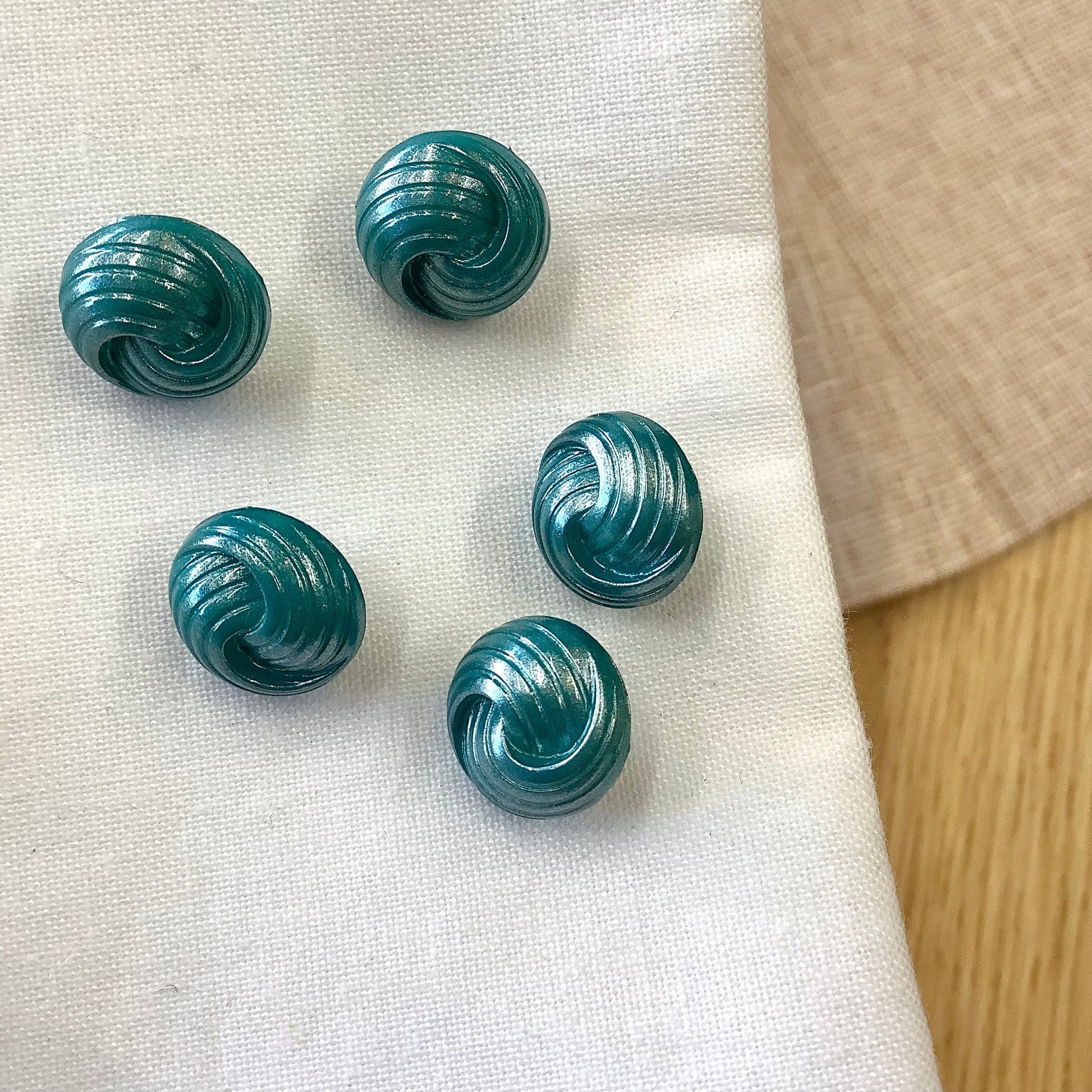 Elan ; Bouton à tige, turquoise, 13 mm