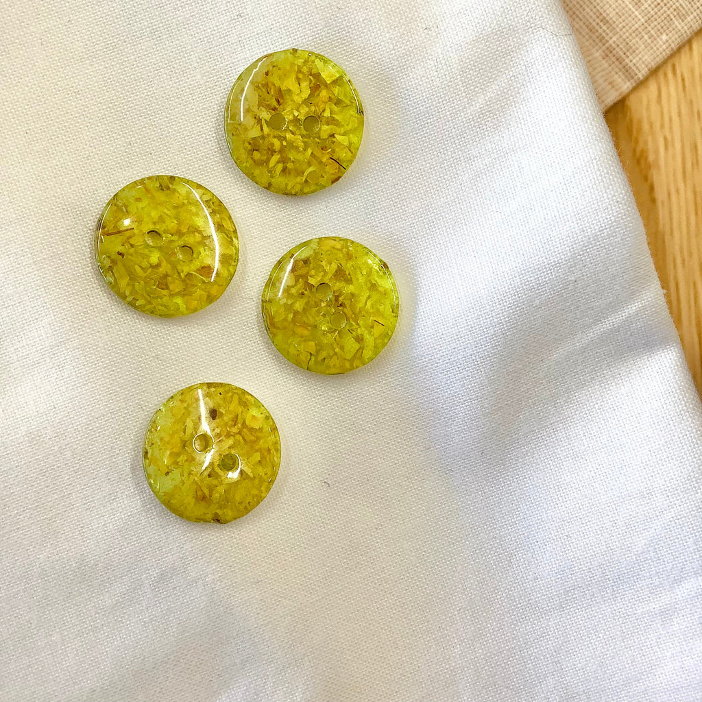 Elan ; bouton à 2 trous, vert, 18 mm