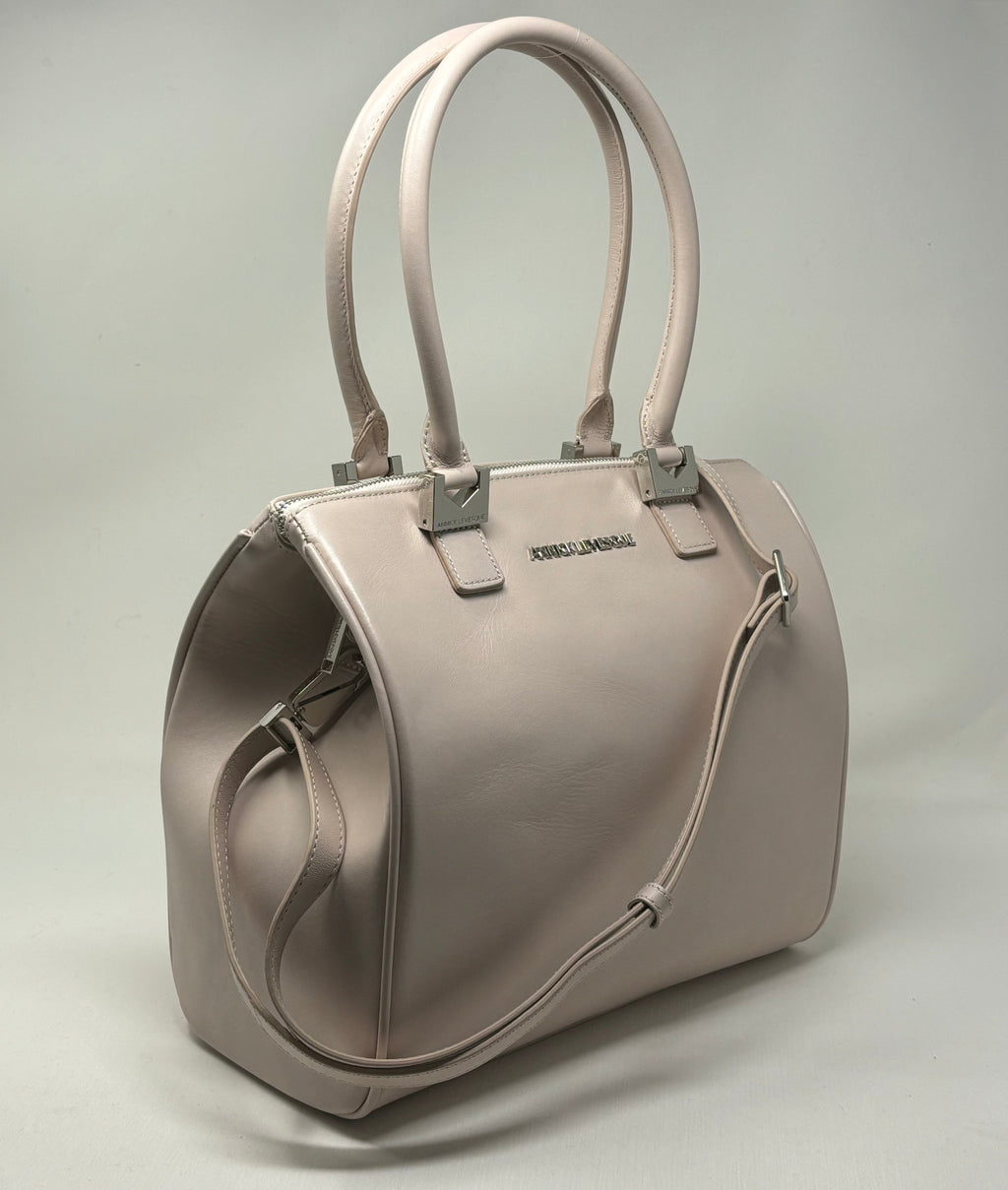 Blush Pink Leather Handbag | Mona Medium