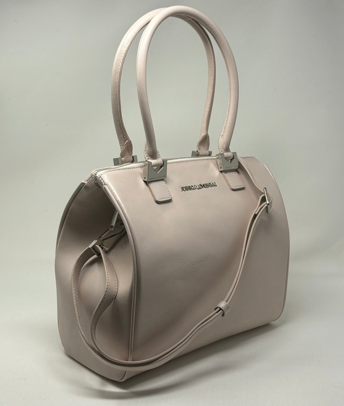 Blush Pink Leather Handbag | Mona Medium