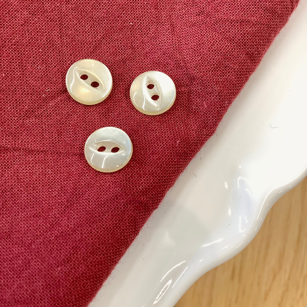 Elan ; Bouton 2 trous, ivoire, 9 mm