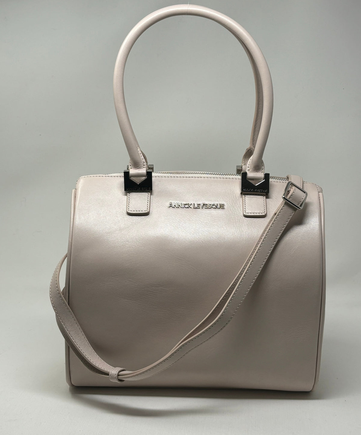 Blush Pink Leather Handbag | Mona Medium