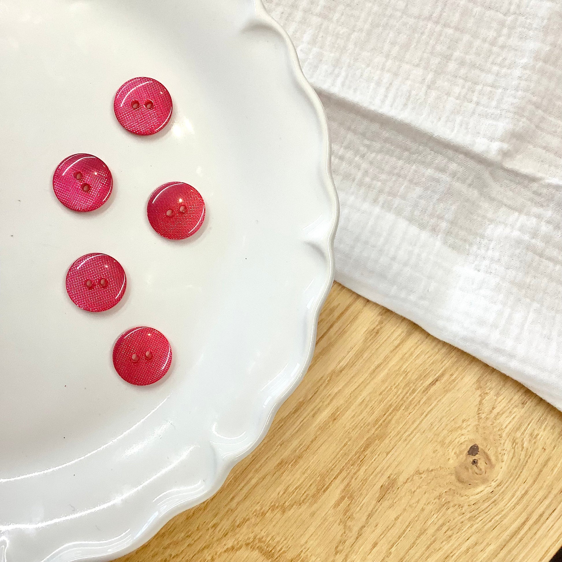 Elan ; Bouton à 2 trous, rose, 19 mm