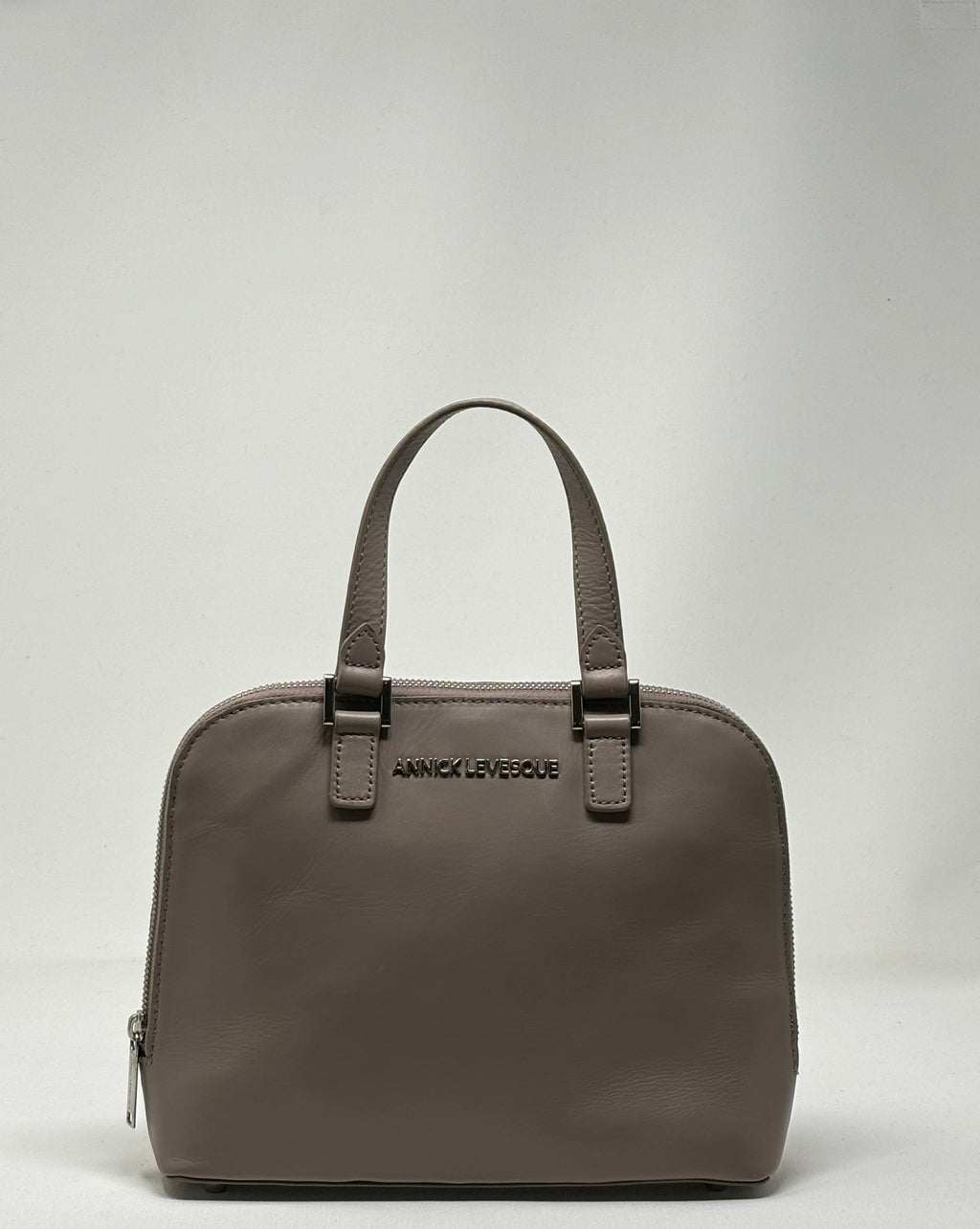 Taupe Leather Handbag | Justine
