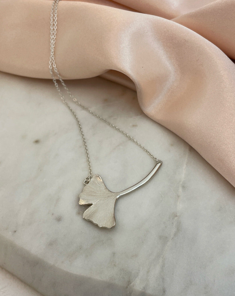 Large Single Ginkgo Necklace