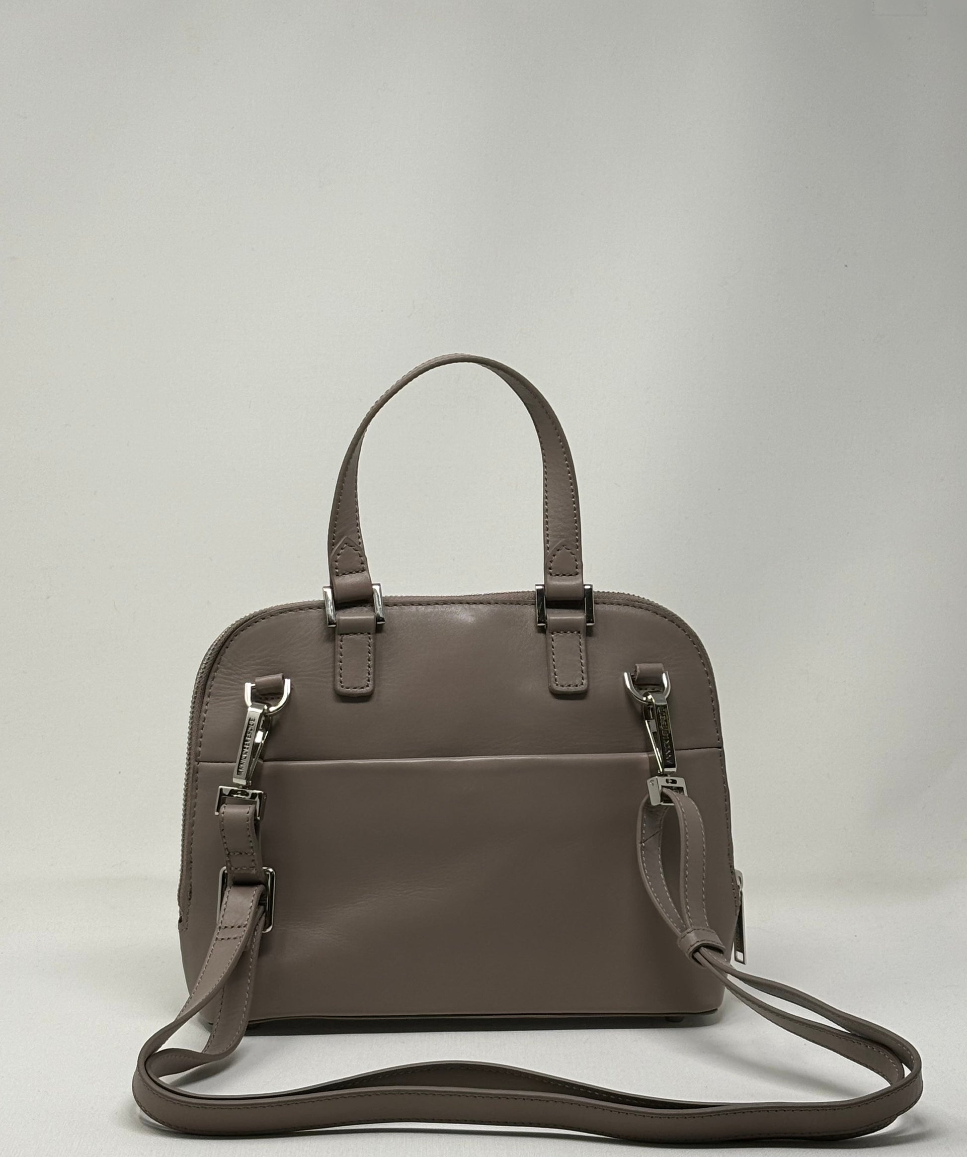 Taupe Leather Handbag | Justine