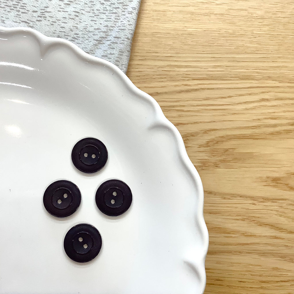 Elan ; Bouton 2 trous, noir, 19 mm