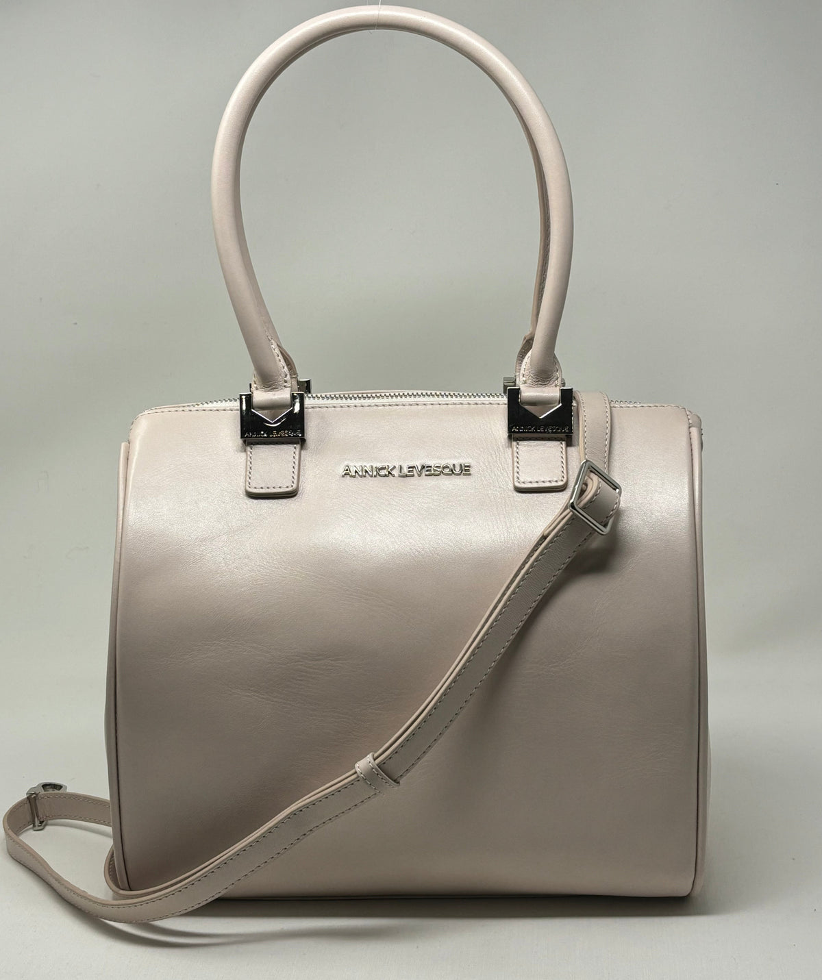 Blush Pink Leather Handbag | Mona Medium