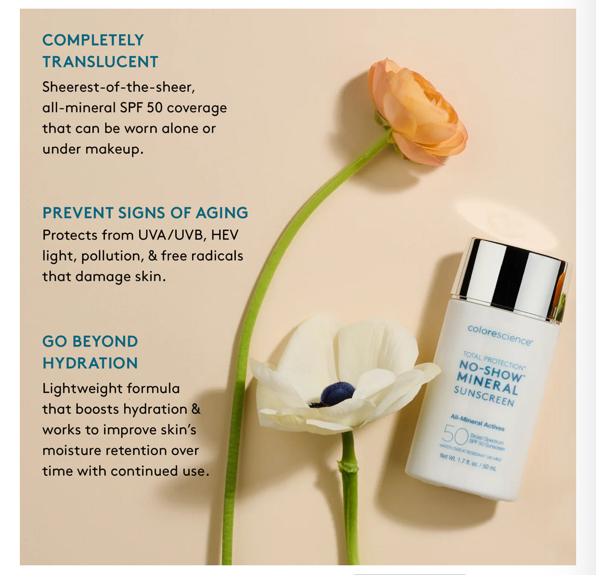 Crème solaire minérale invisible SPF 50