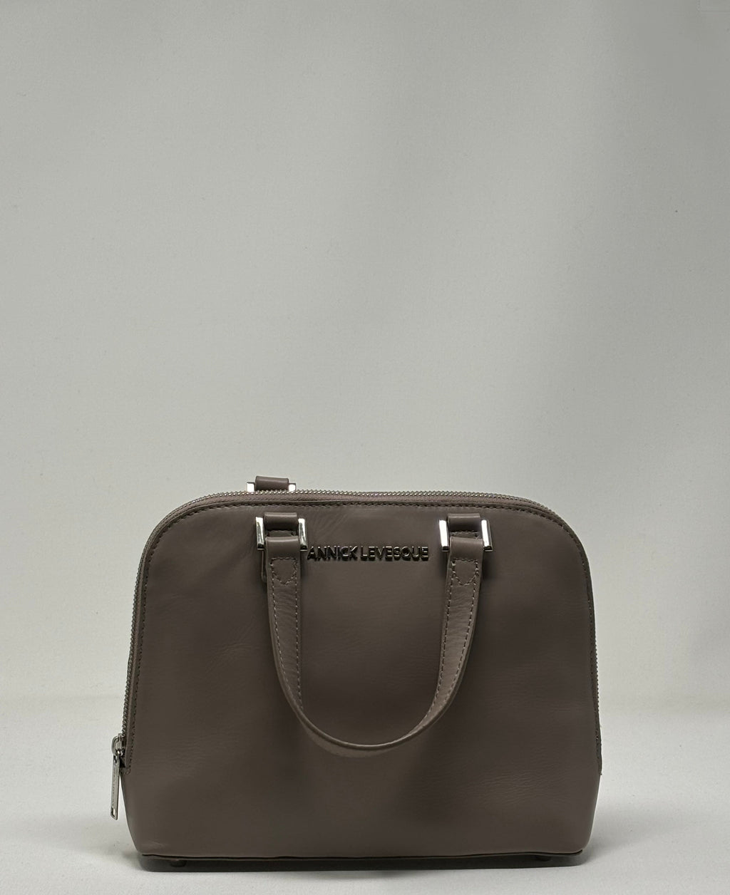 Taupe Leather Handbag | Justine