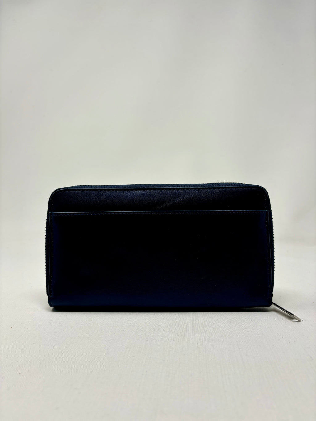 Navy Blue Leather Wallet - Anna