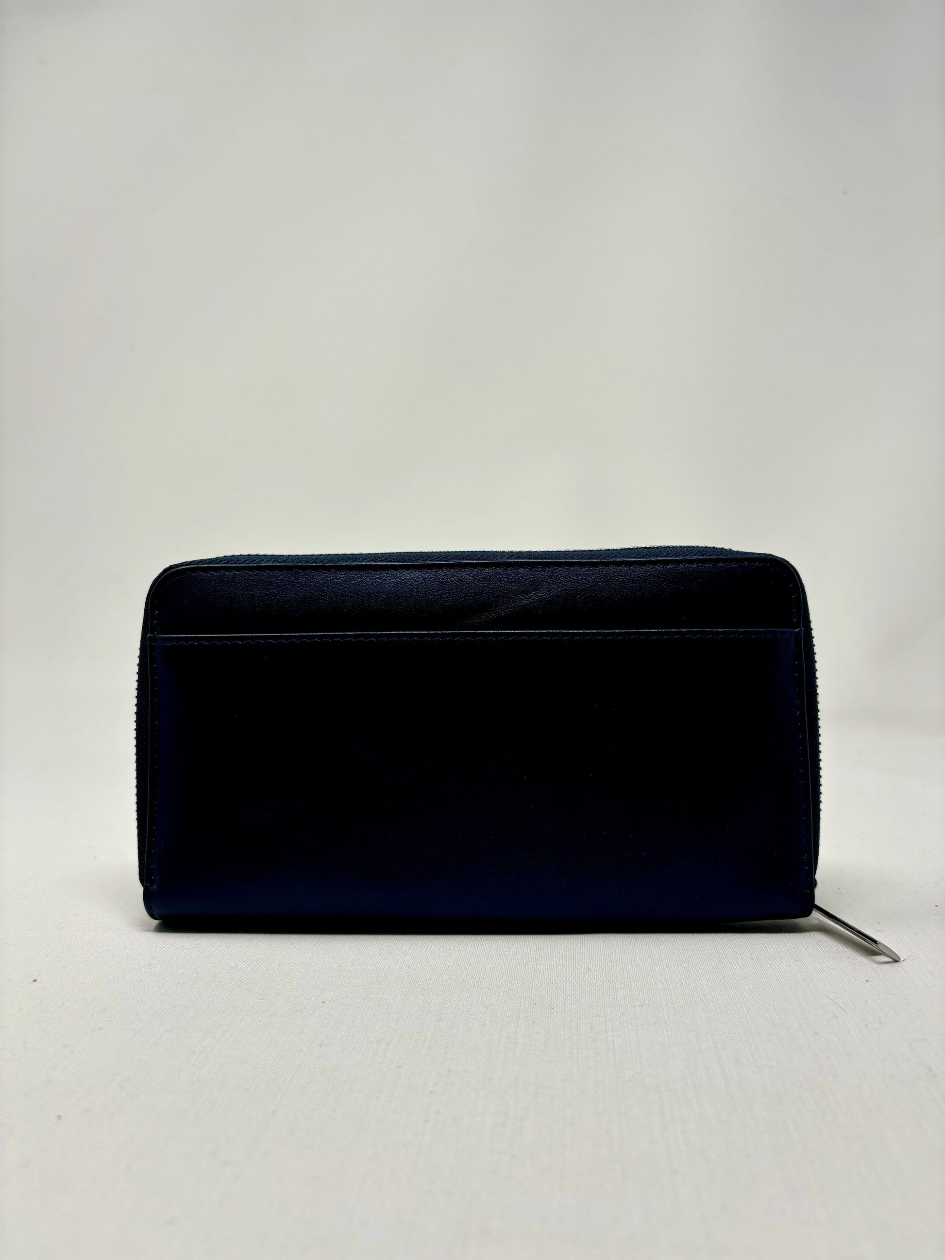 Navy Blue Leather Wallet - Anna