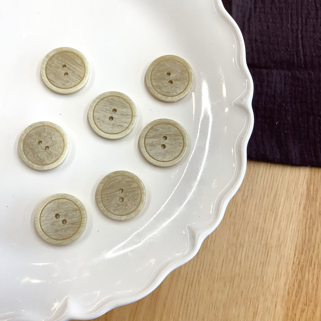 Elan ; Bouton à 2 trous, beige, 25 mm