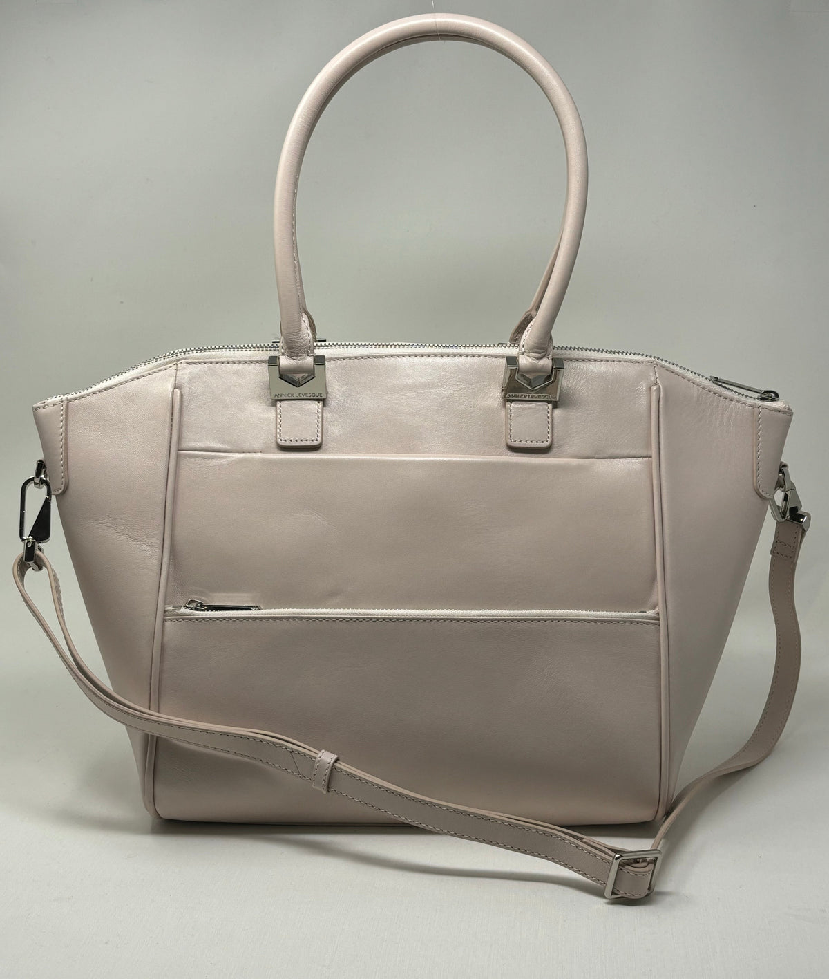 Blush Pink Leather Handbag | Mona Medium