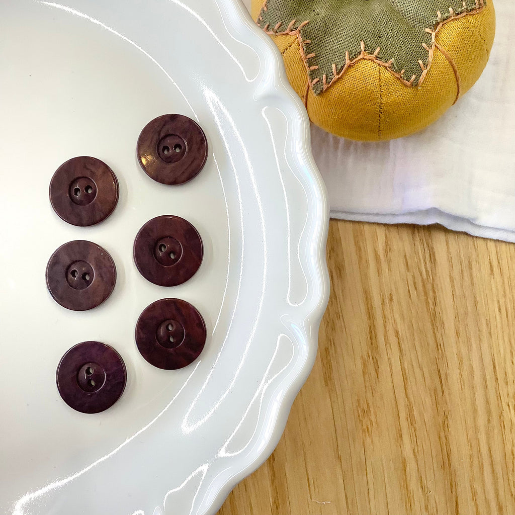 Elan ; Bouton à 2 trous, violet, 23 mm