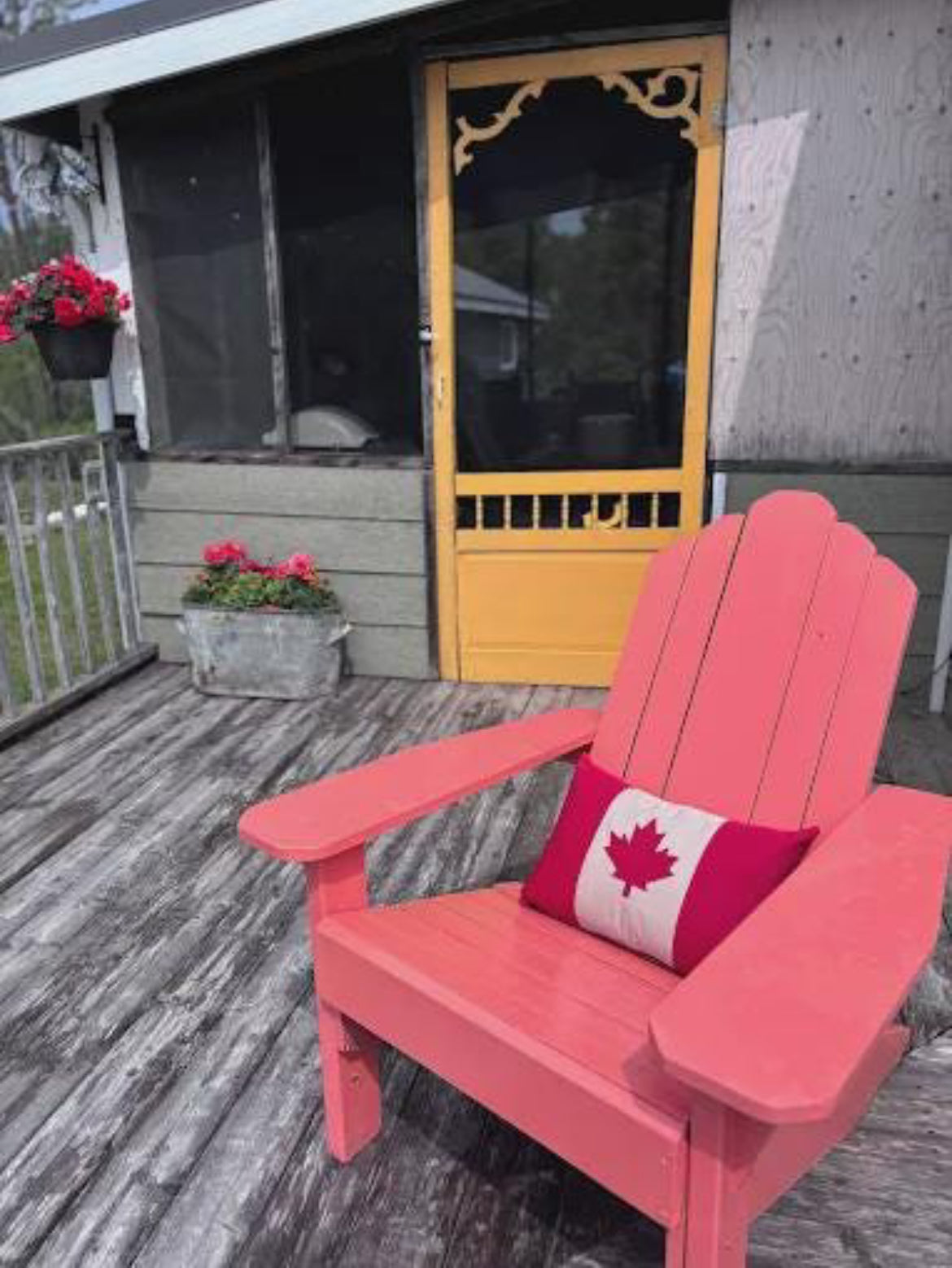 Housse de coussin drapeau du Canada, housse de coussin d'extérieur Sunbrella® feuille d'érable 