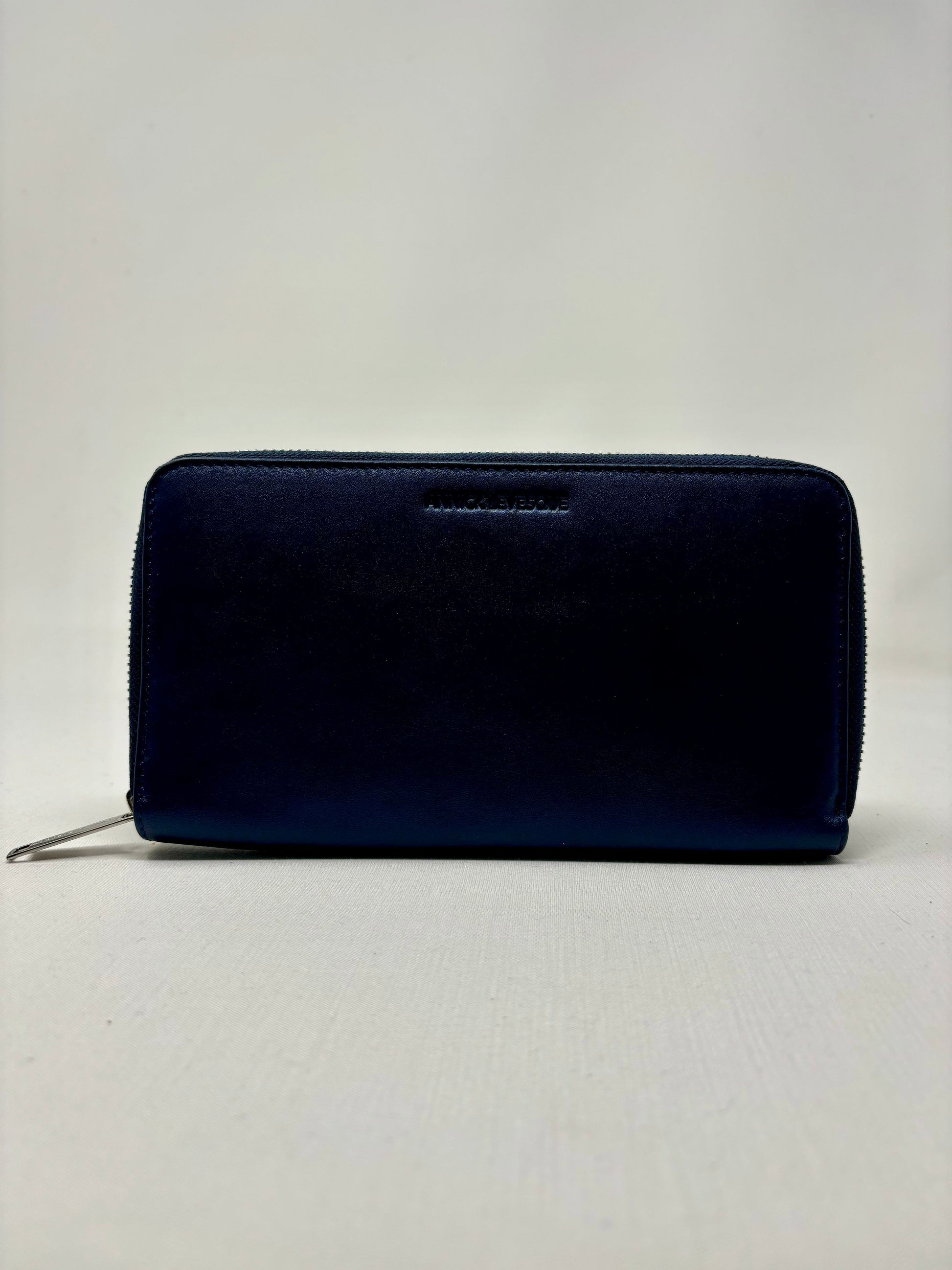Navy Blue Leather Wallet - Anna