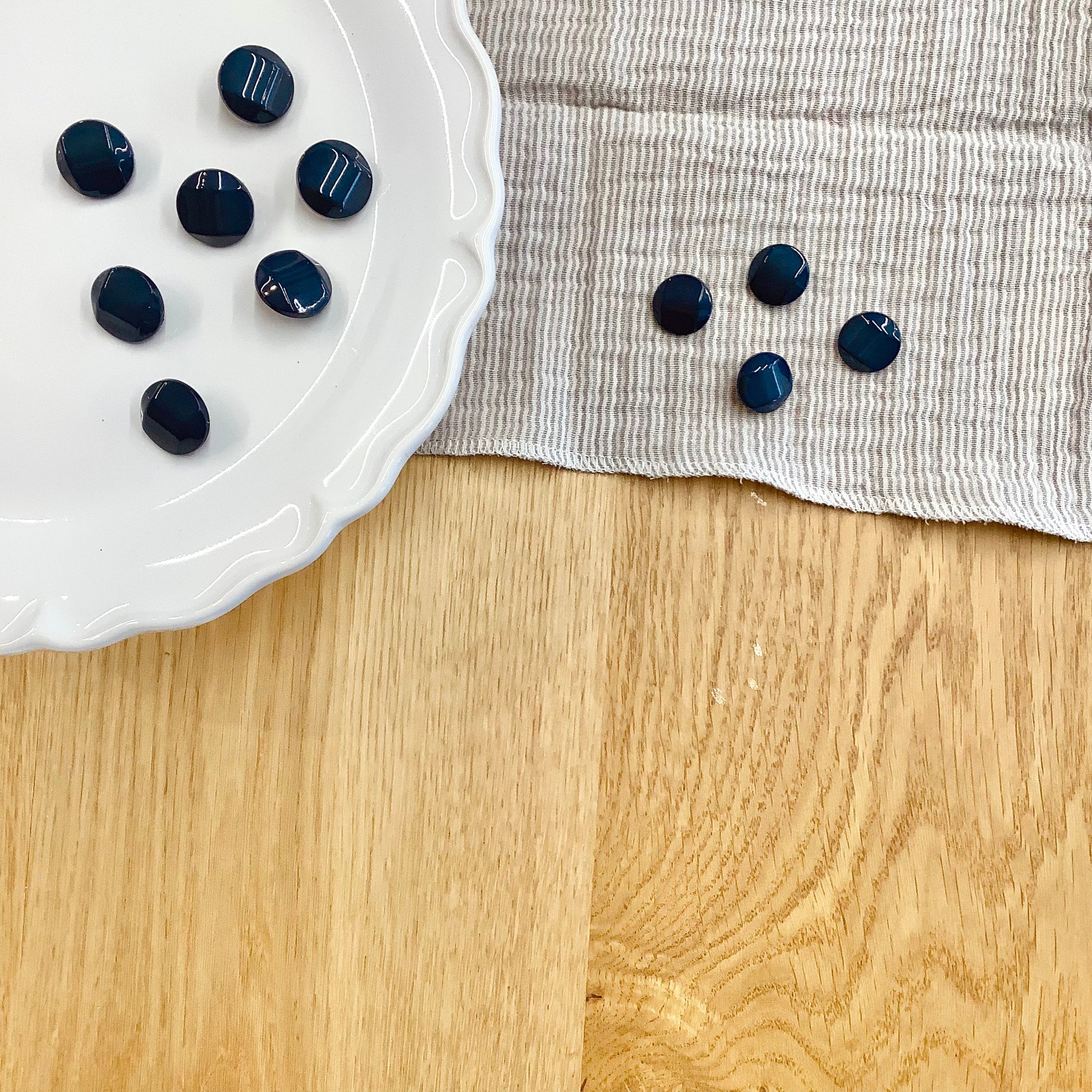 Elan ; Bouton à tige, bleu marine, 18 mm