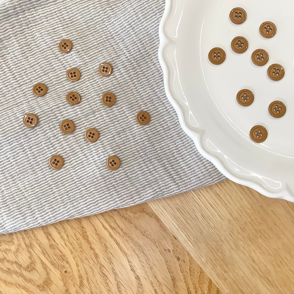 Elan ; Bouton 4 trous, beige - 1/2"