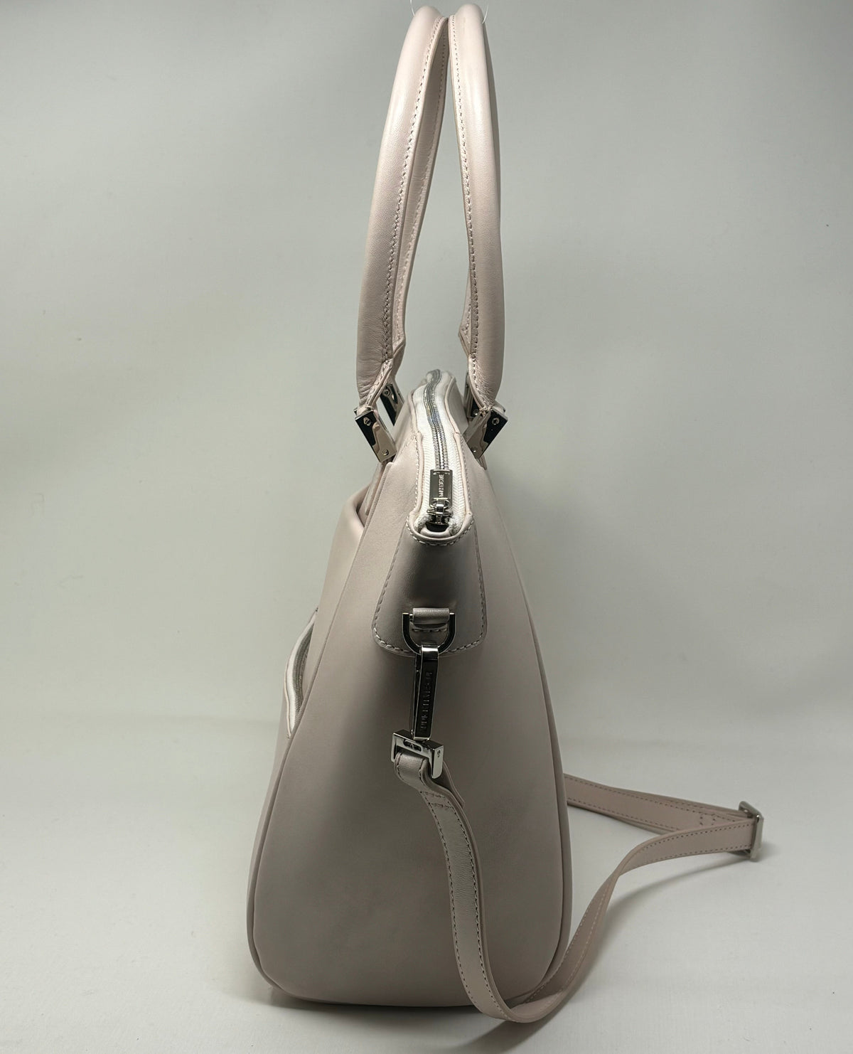Blush Pink Leather Handbag | Mona Medium
