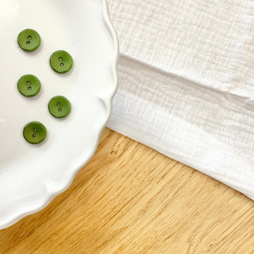 Elan ; Bouton à 2 trous, vert, 15 mm