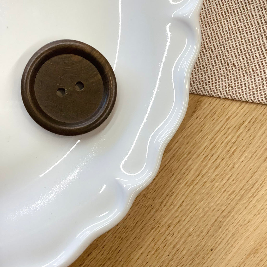 Tricoter un ; bouton à 2 trous, marron - 1 1/2"