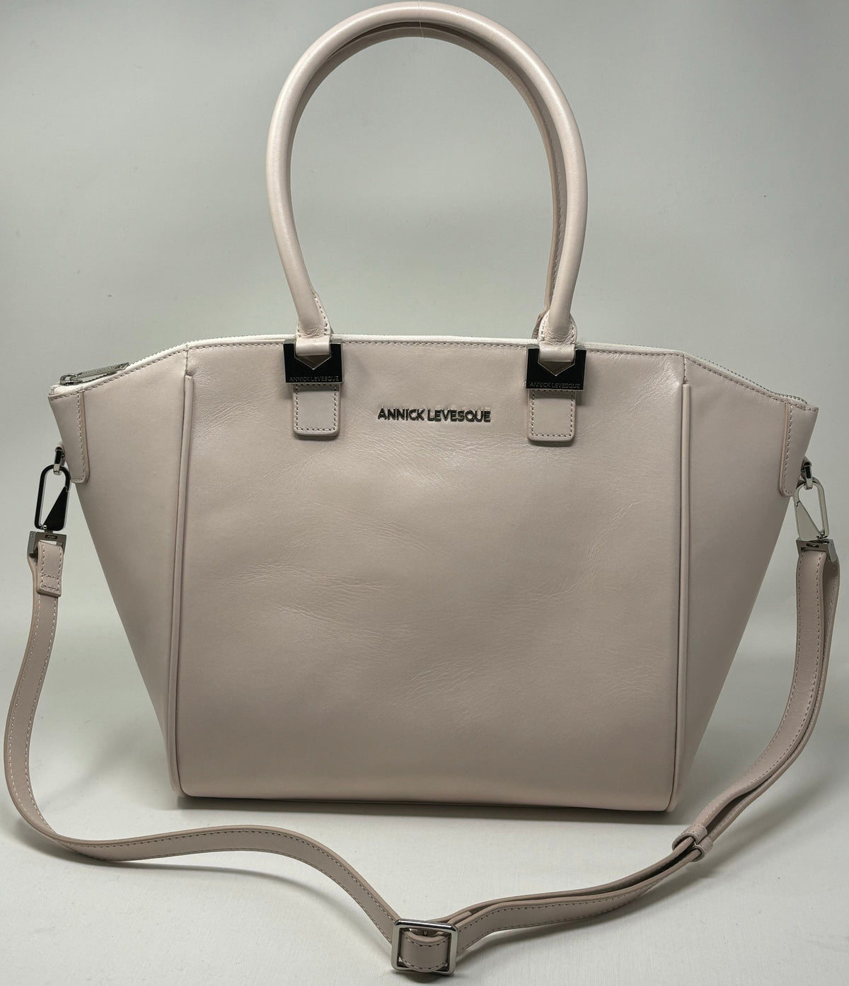 Blush Pink Leather Handbag | Mona Medium