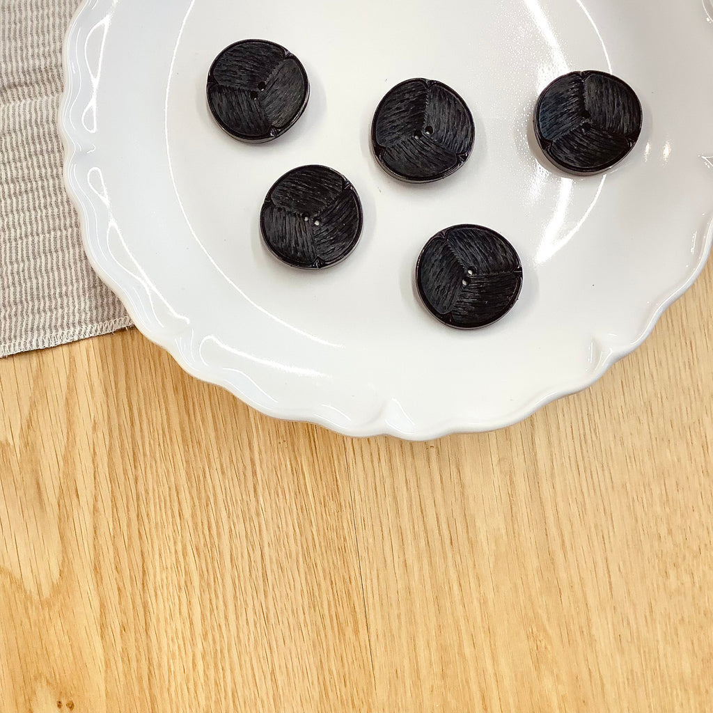 Elan ; Bouton 2 trous, noir, 34 mm