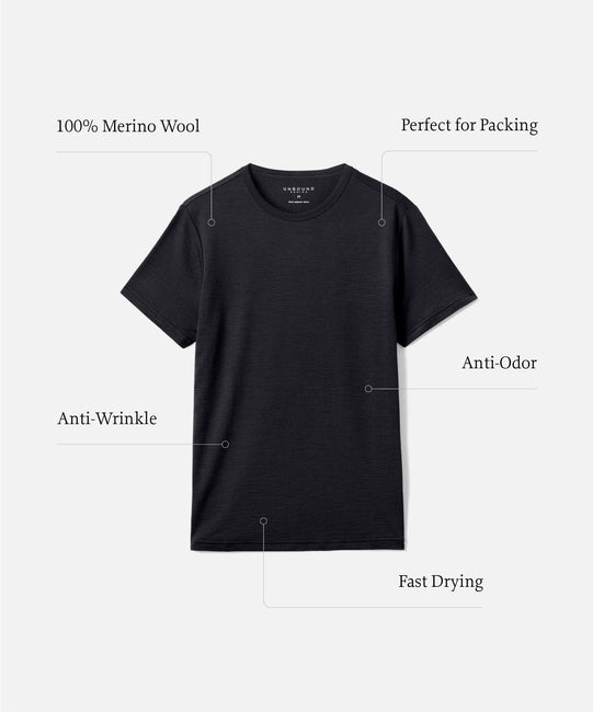 Men's Merino Crew Neck T‑Shirt