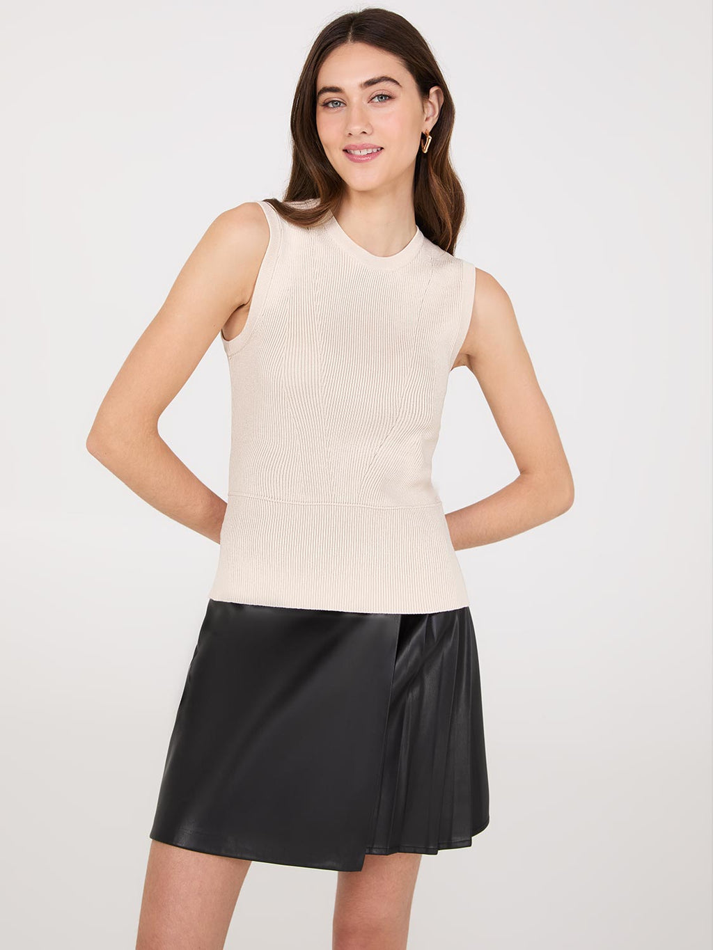 Pull côtelé sans manches