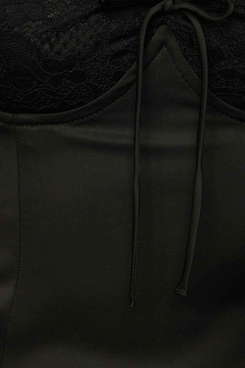 Marine Lace Satin Bustier