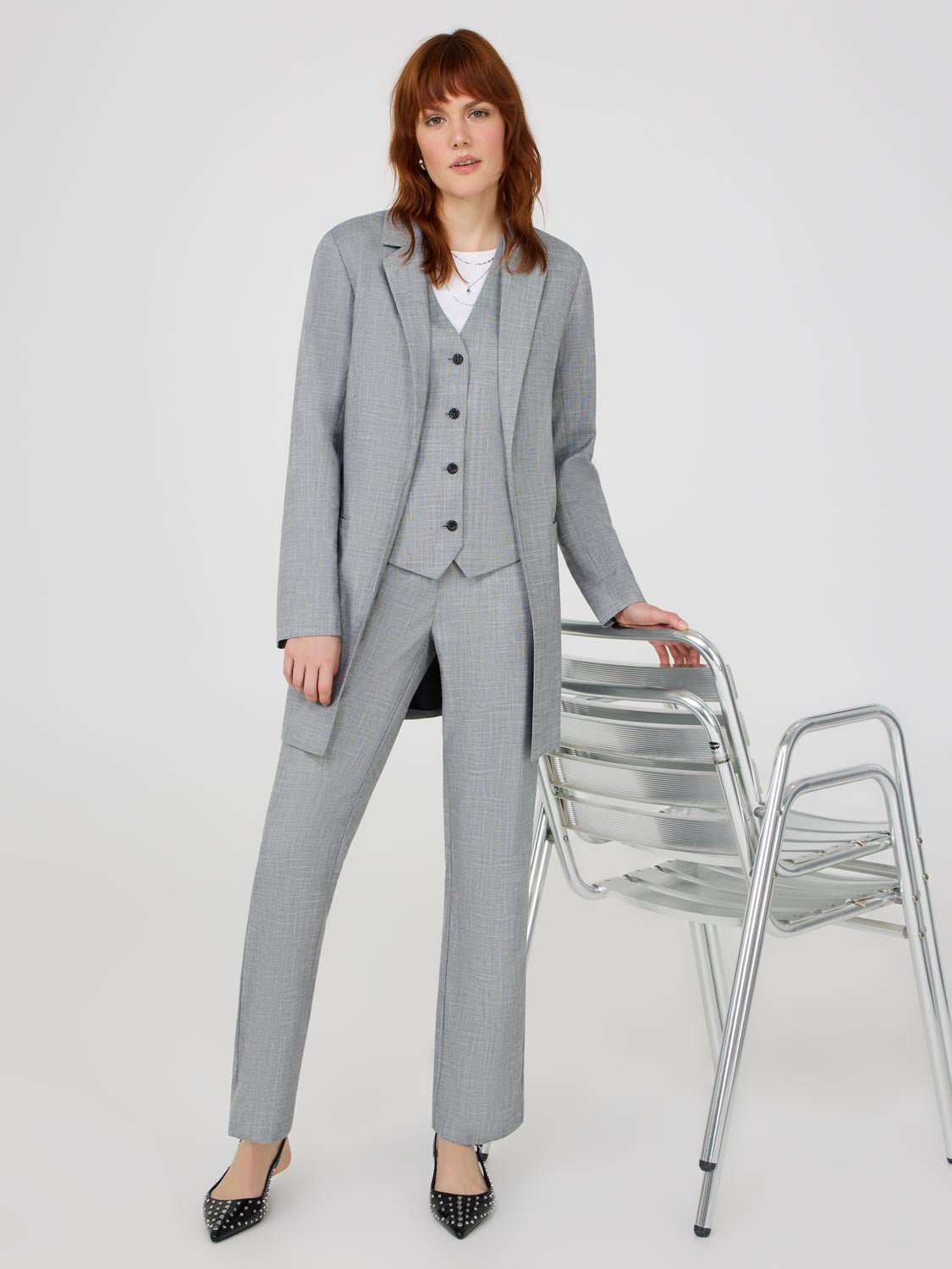 Pantalon droit à devant propre