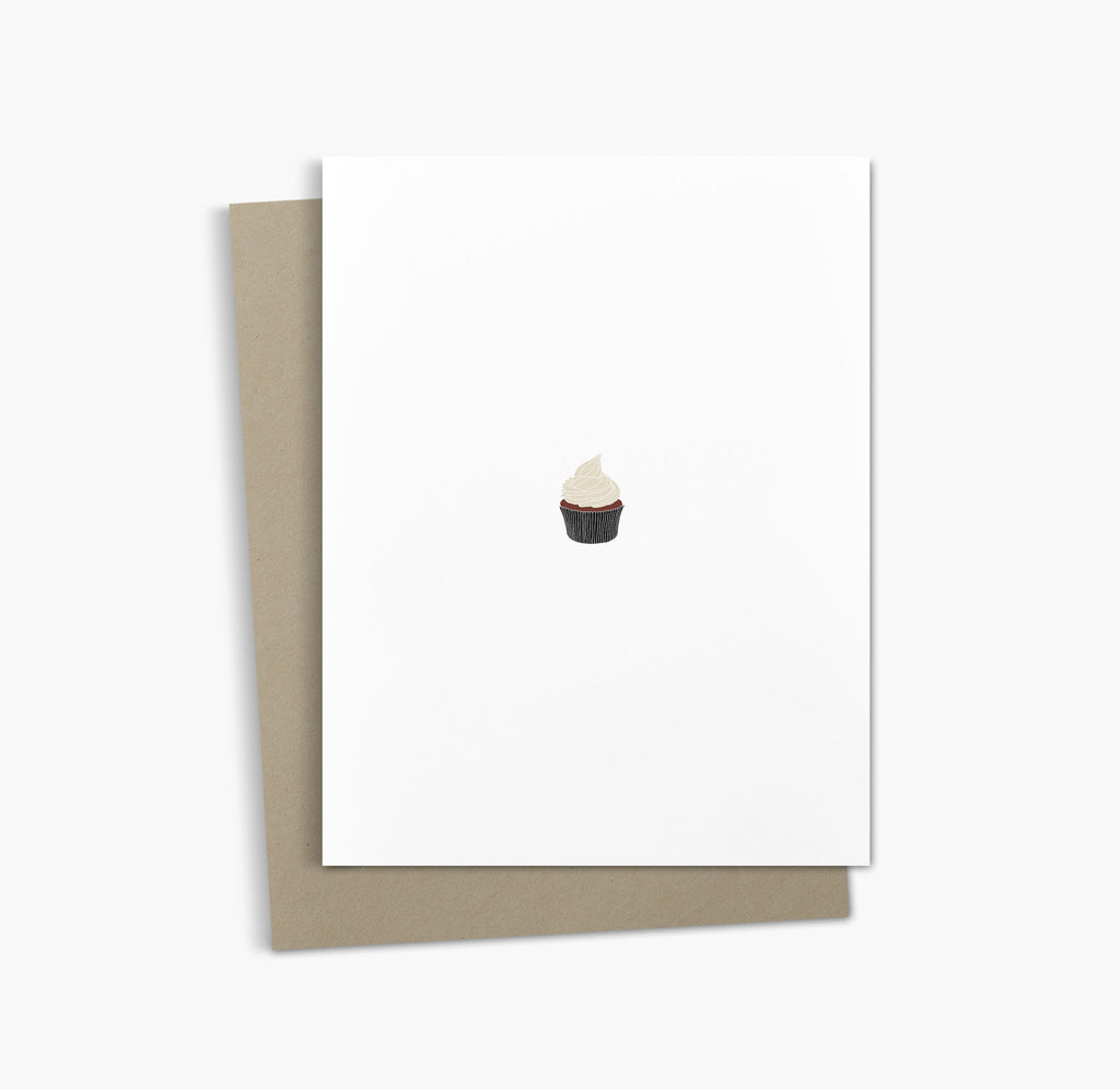 Carte de vœux Cupcake | Carte de vœux d'anniversaire simple