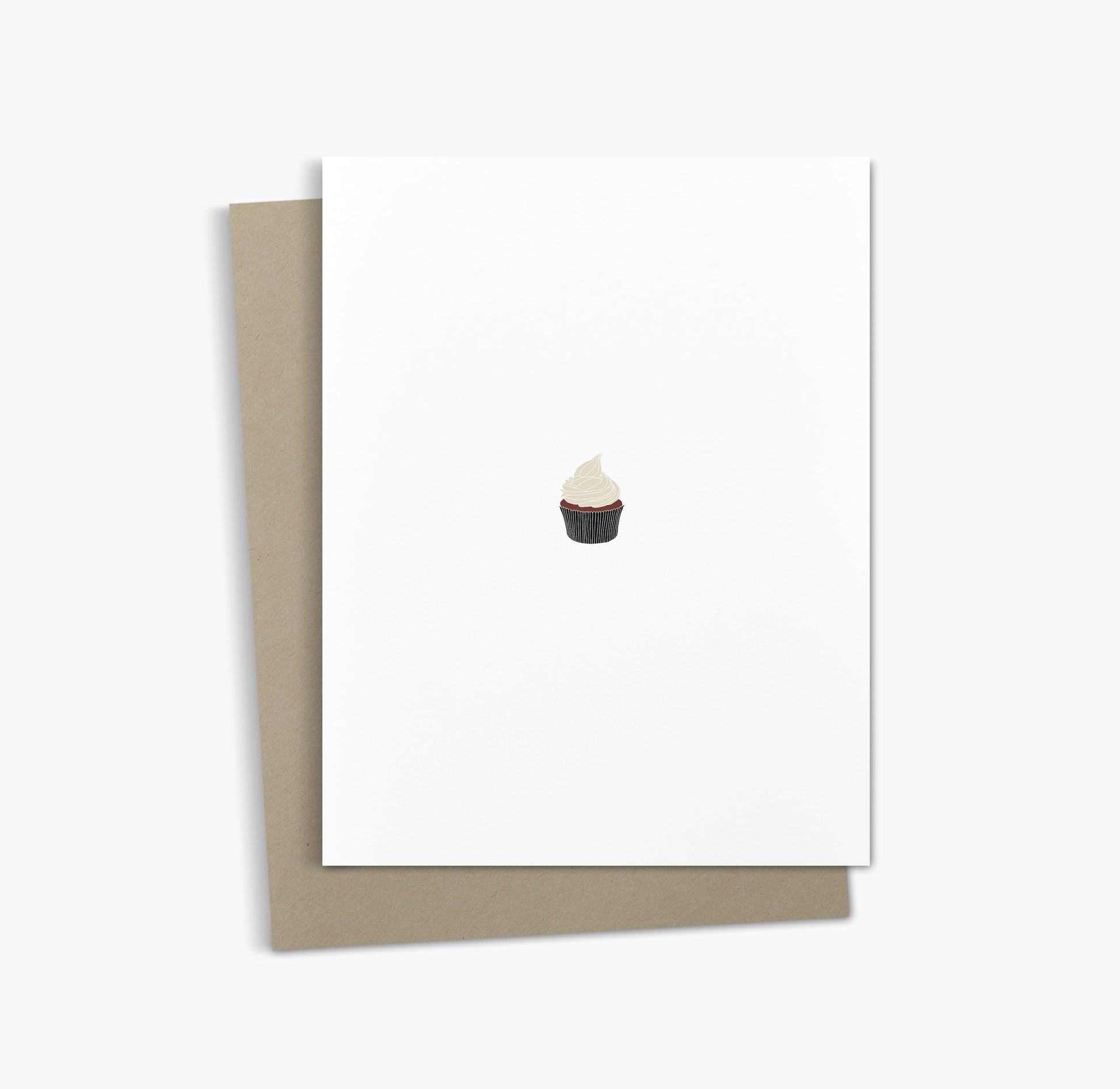 Carte de vœux Cupcake | Carte de vœux d'anniversaire simple