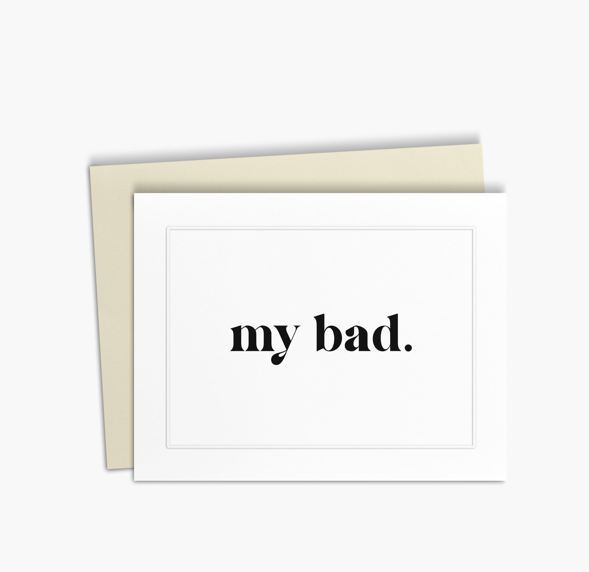 Ma carte d'excuses | Carte d'excuses simple et neutre