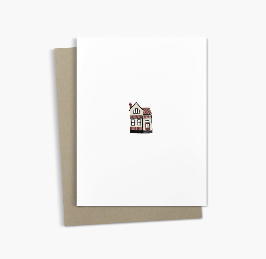 Carte de pendaison de crémaillère | Illustration de la Petite Maison