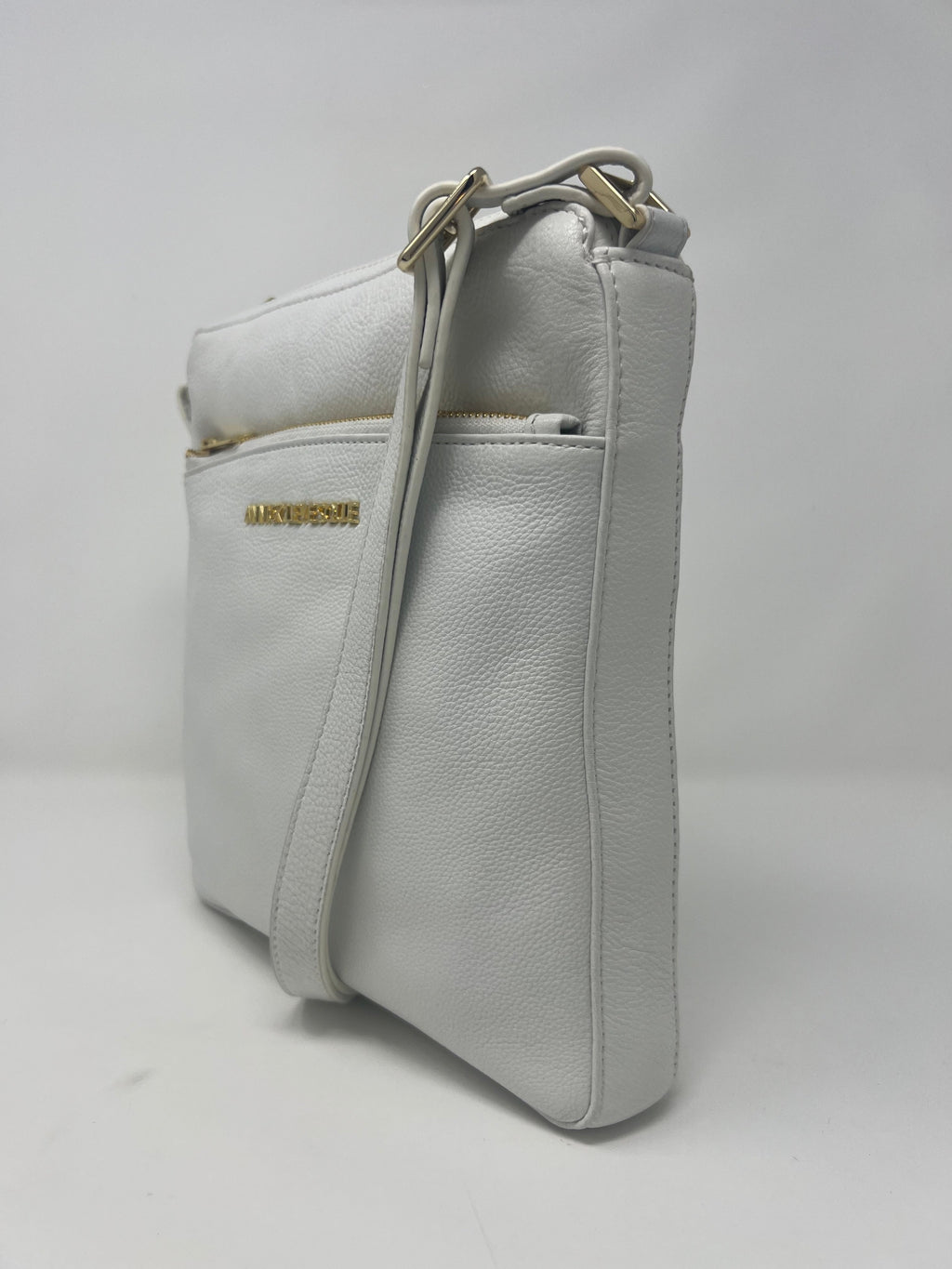 Sac à Bandoulière / Sacoche en cuir Blanc, Gisèle