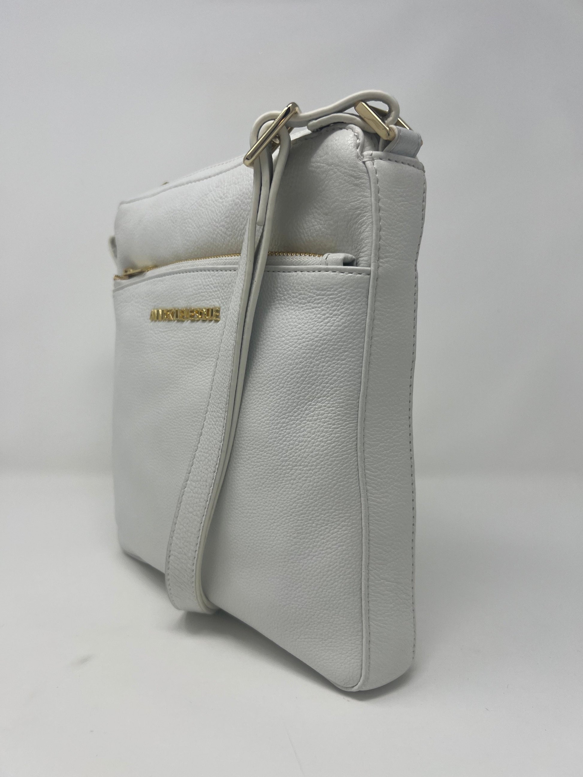 Sac à Bandoulière / Sacoche en cuir Blanc, Gisèle