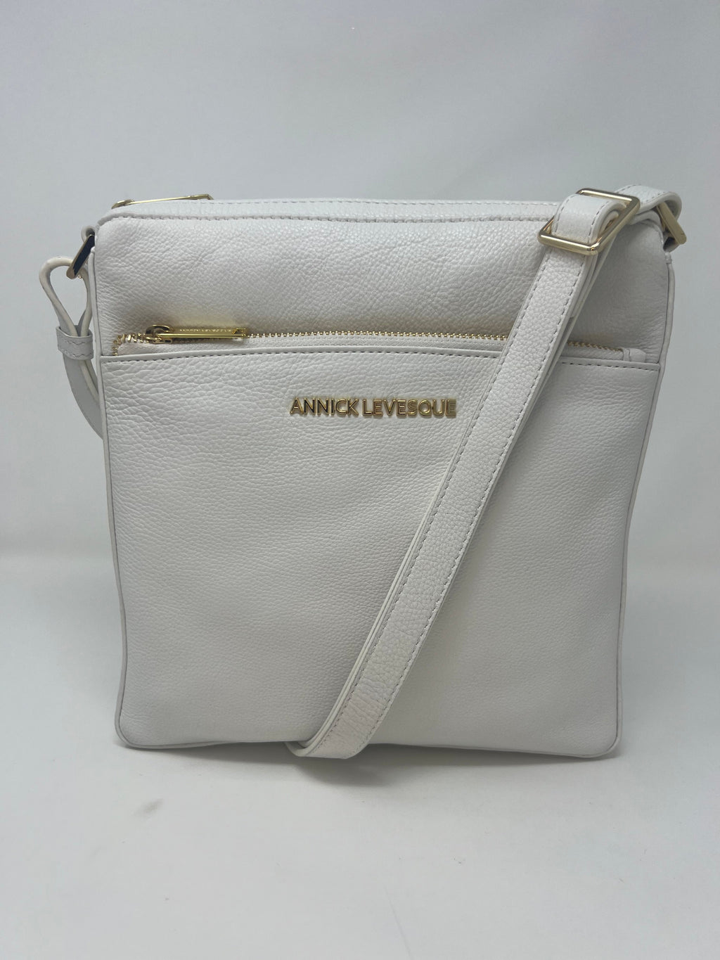 Sac à Bandoulière / Sacoche en cuir Blanc, Gisèle