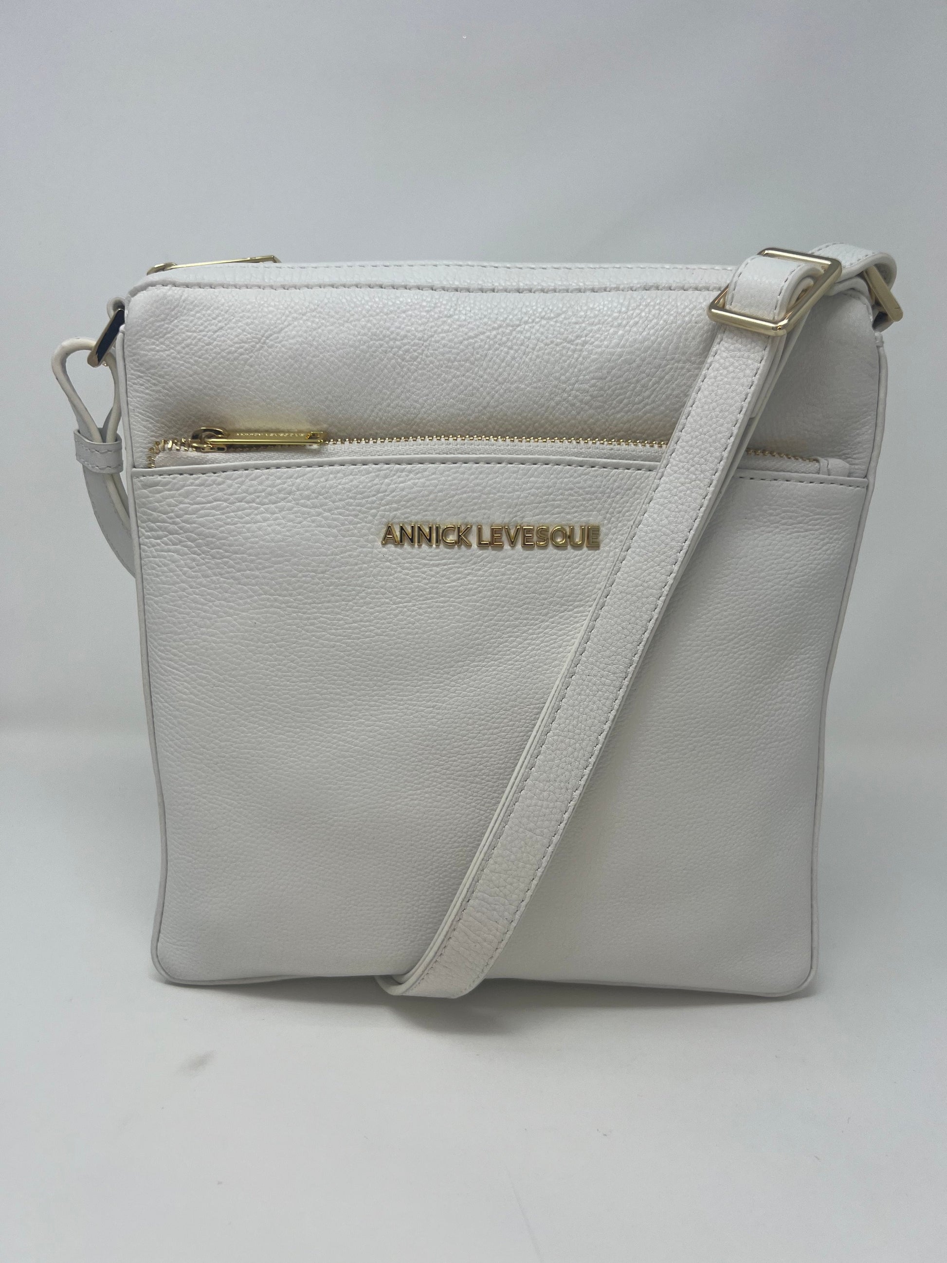 Sac à Bandoulière / Sacoche en cuir Blanc, Gisèle