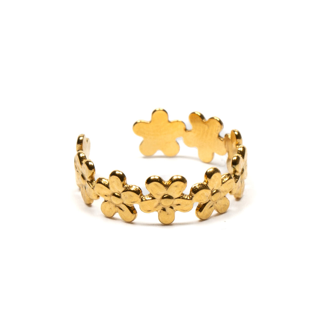 Flower Ring - Gold Plate