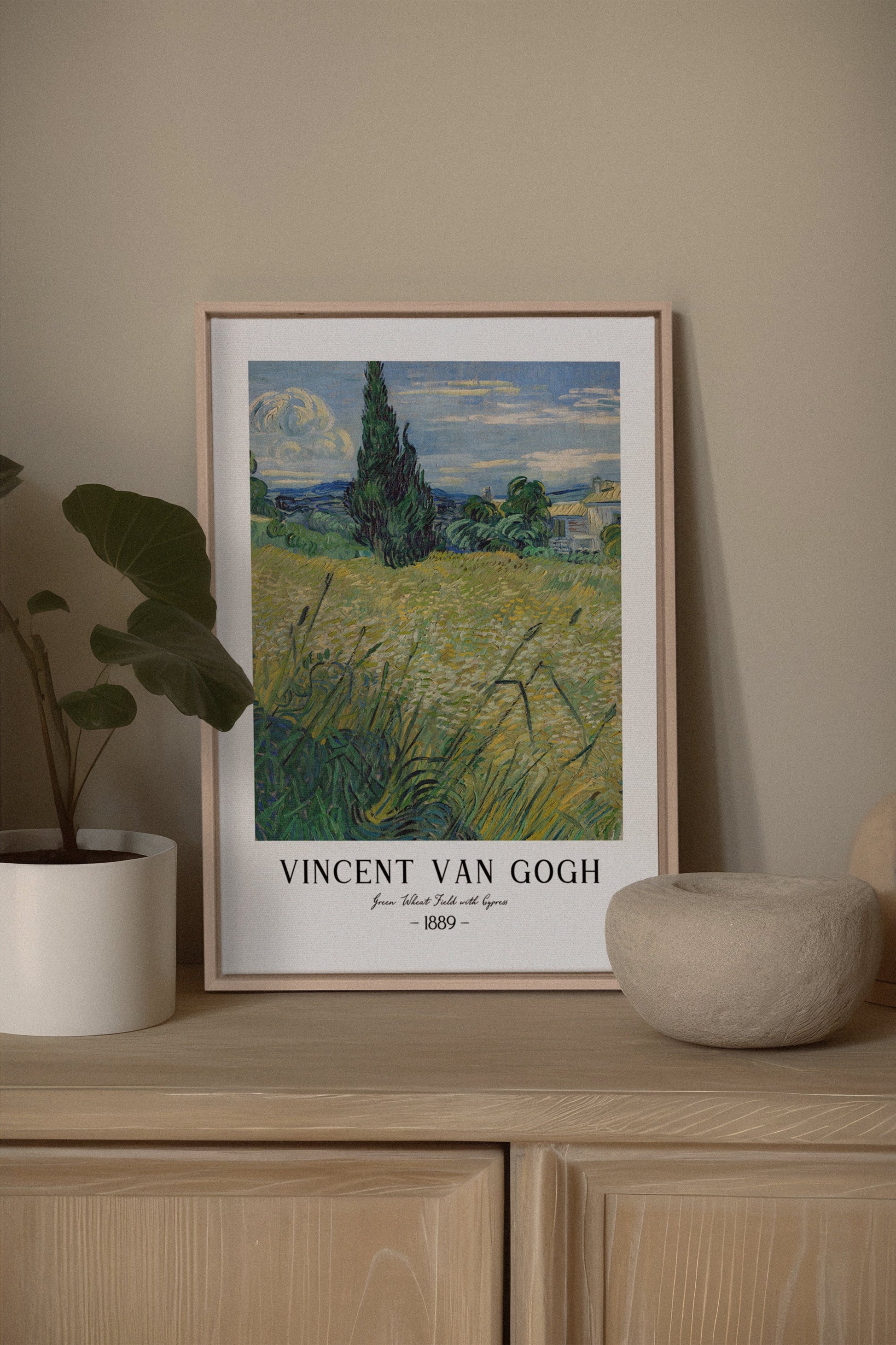 GREEN WHEAT FIELD, Stretched Canvas Artwork
