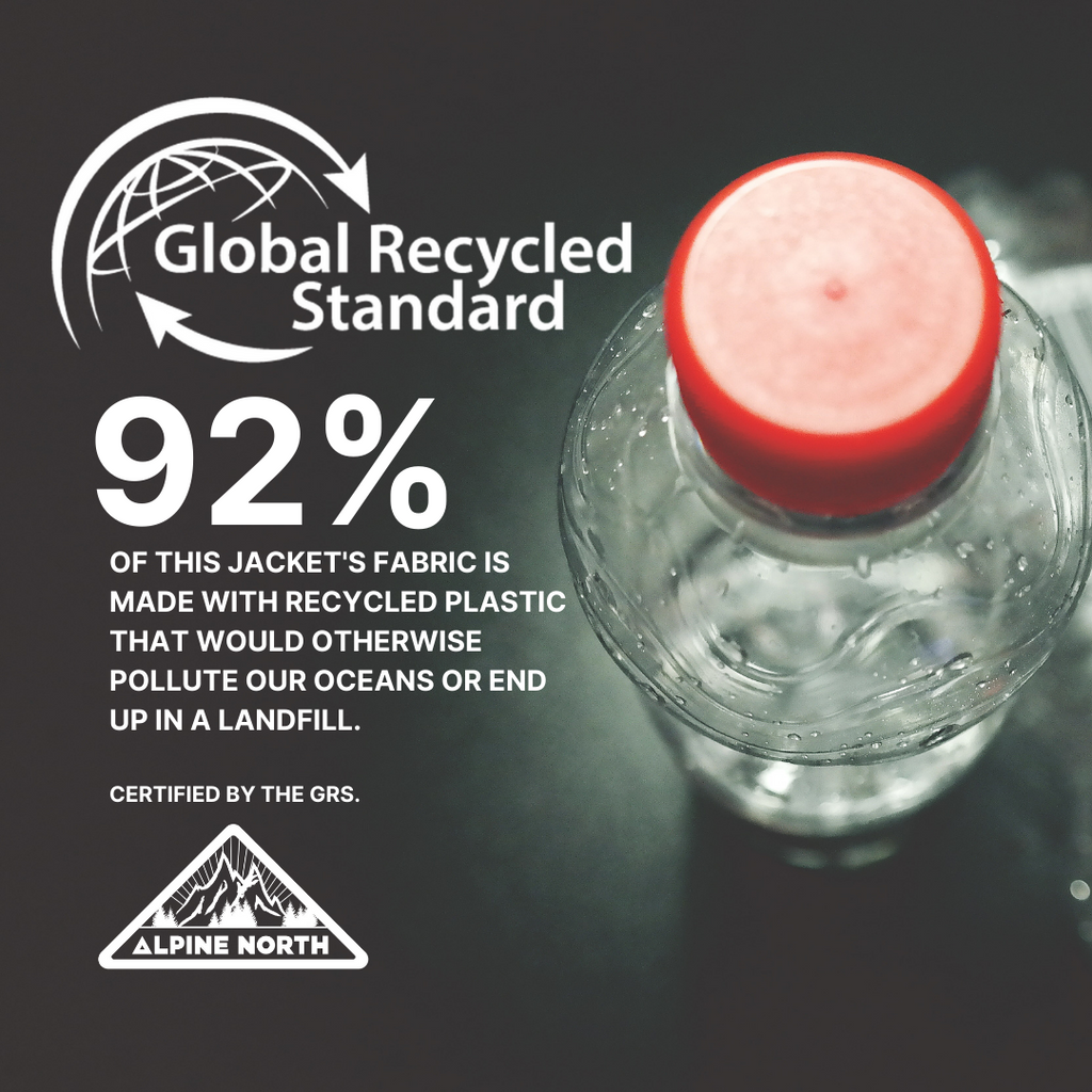 CARMACKS | VESTE DE PLUIE MOYENNE UNISEXE (RECYCLÉE), NOIRE