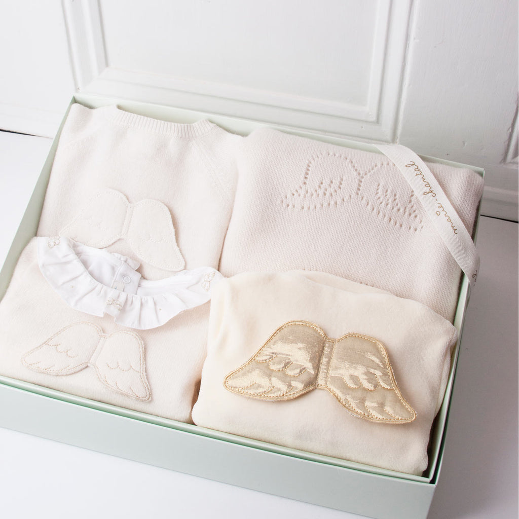 Luxury Angel Wings Cashmere 5 Piece Baby Gift Set