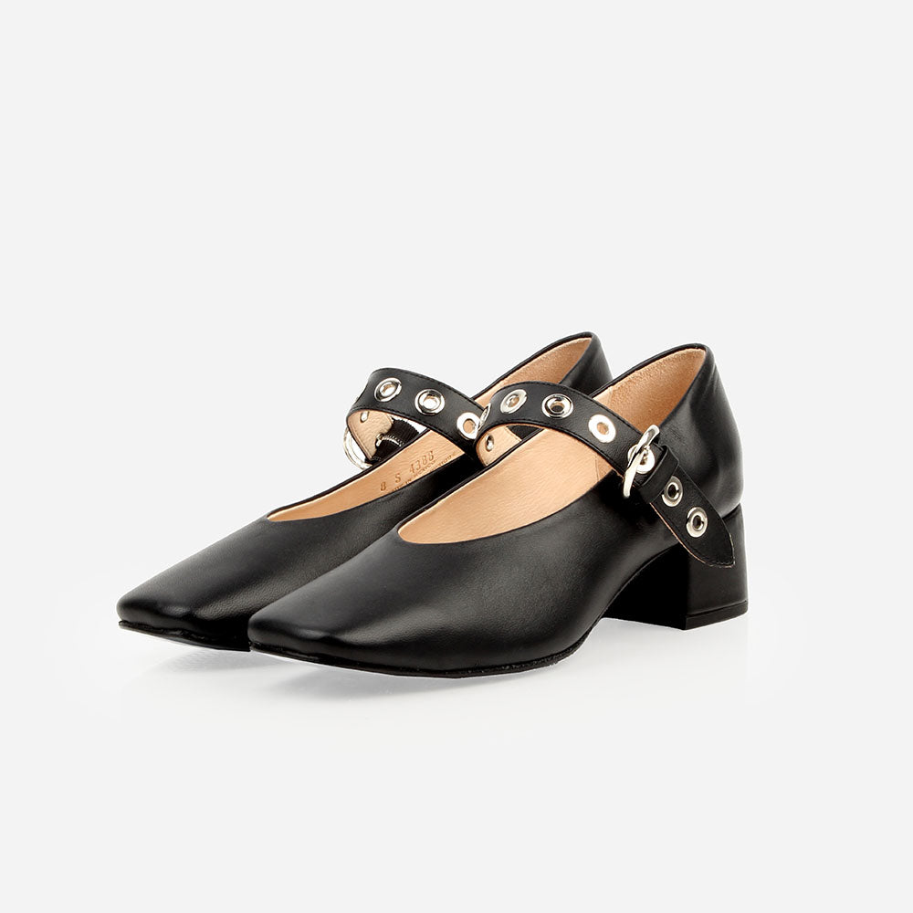 The BLVD Heeled Mary Jane Black