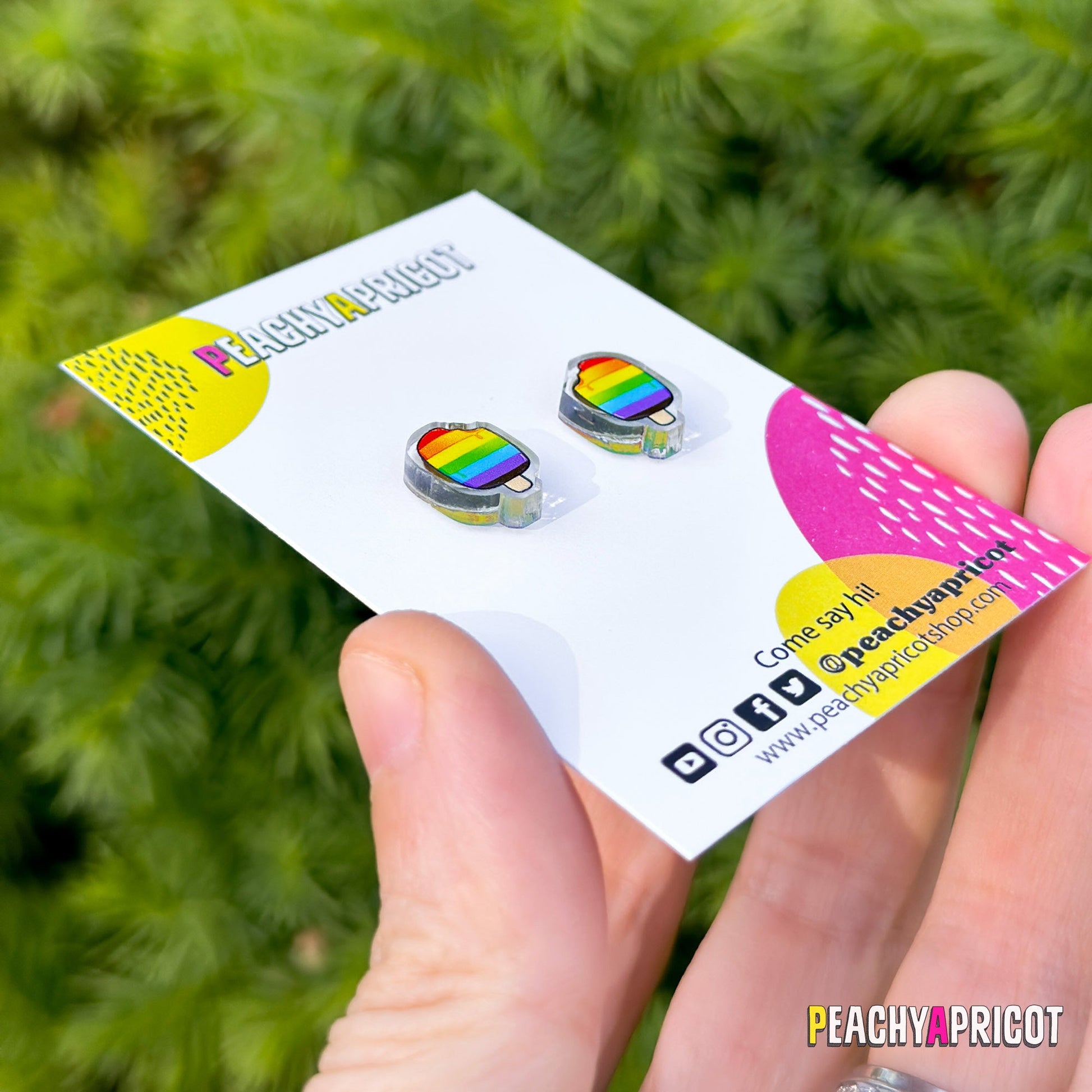 Boucles d'oreilles en acrylique Rainbow Pride